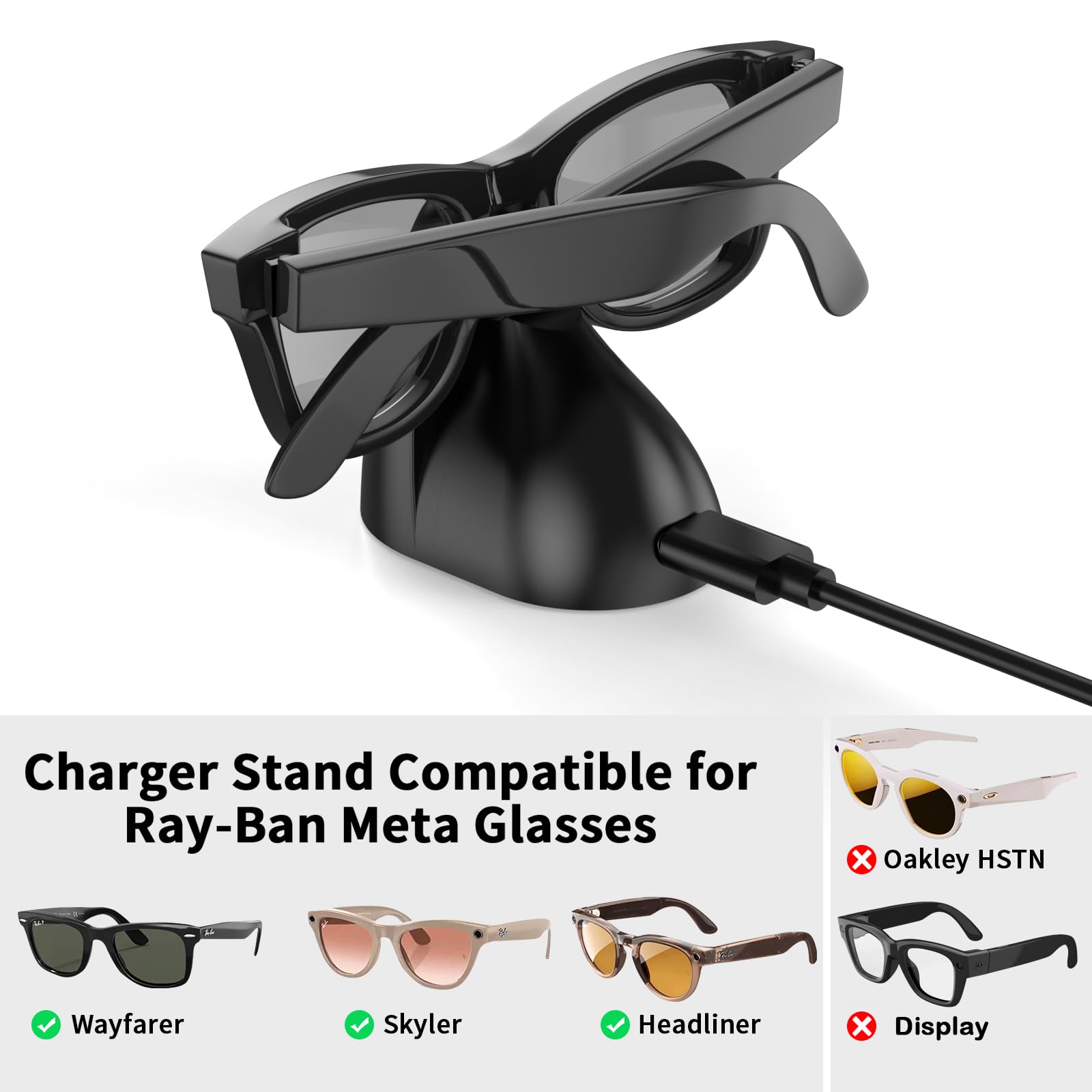 Ray-Banレイバン　 ディスプレイスタンド Amazon.co.jp: RayBan Meta Smart Glasses対応充電器スタンド